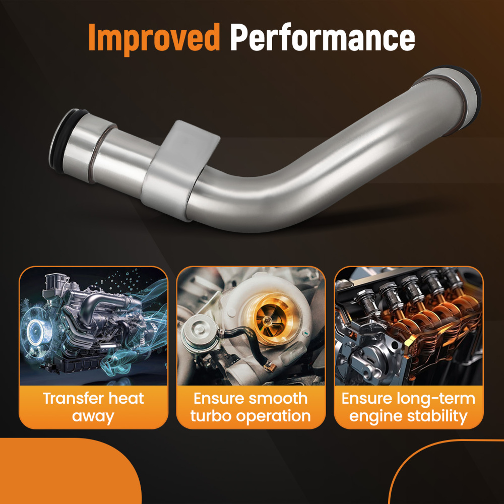 Turbocharger Oil Return Line compatible for Ford 2003-2007 6.0L Super Duty F-250 F350 F-450