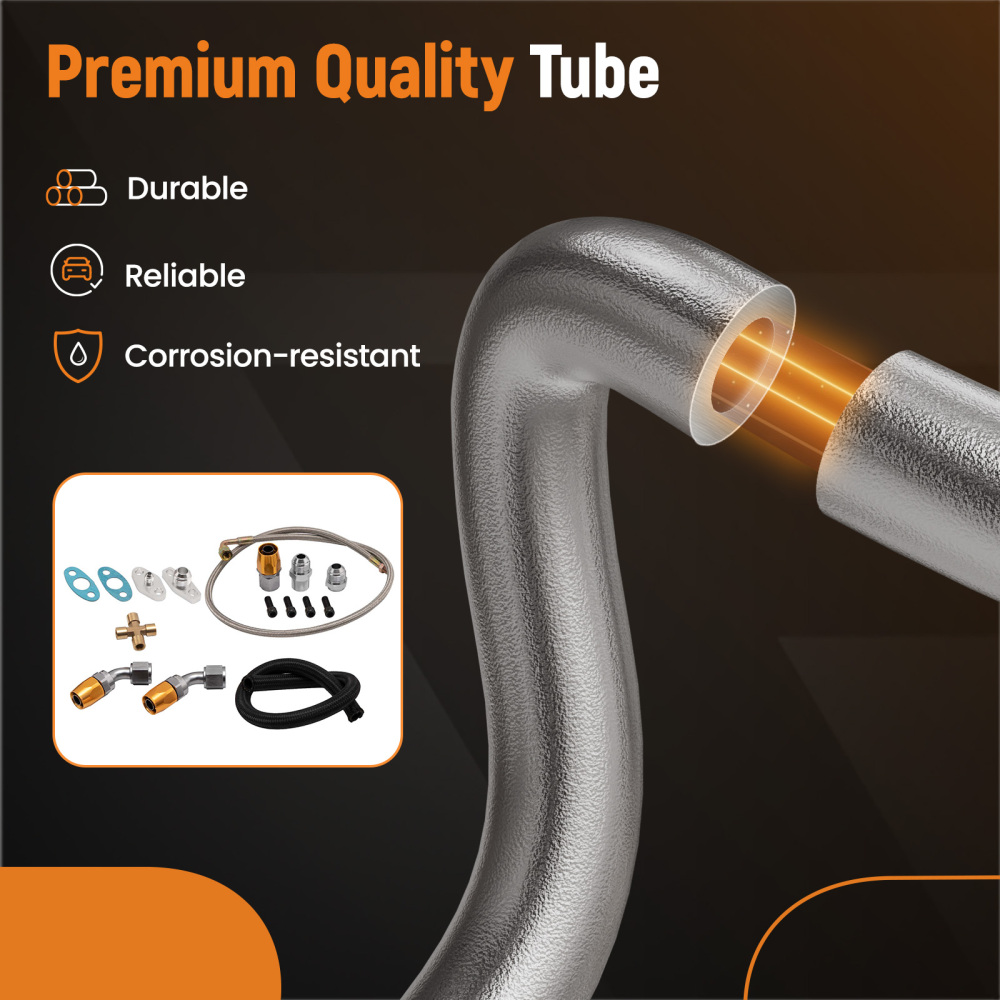 Turbo Oil Feed + Drain Return Line set For T3 for GT30 GT35 GT3582 GT3076 GT3037 new