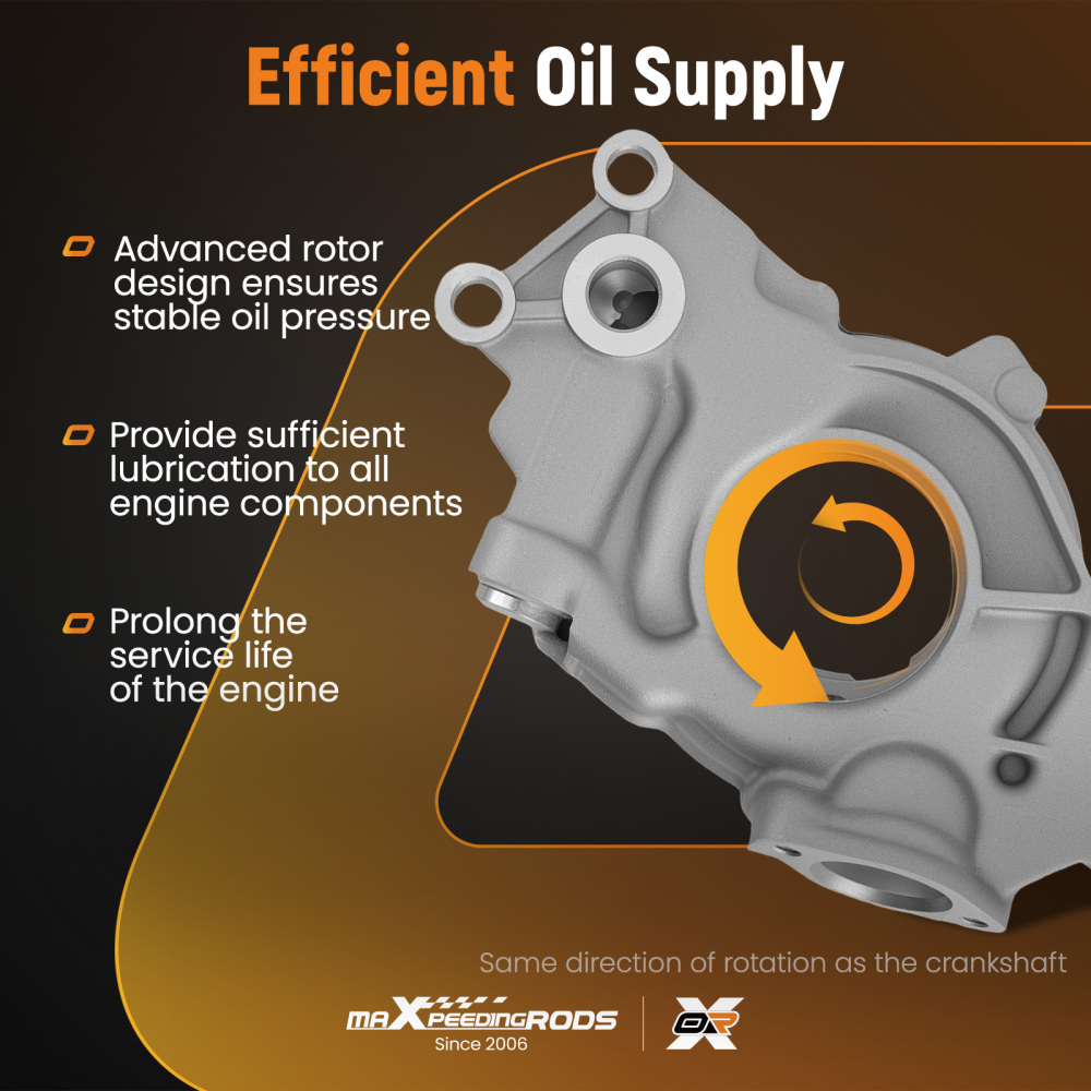 1x New High Volume Engine Oil Pump compatible for Cadillac Escalade 6.2L V8 07-14 12612289