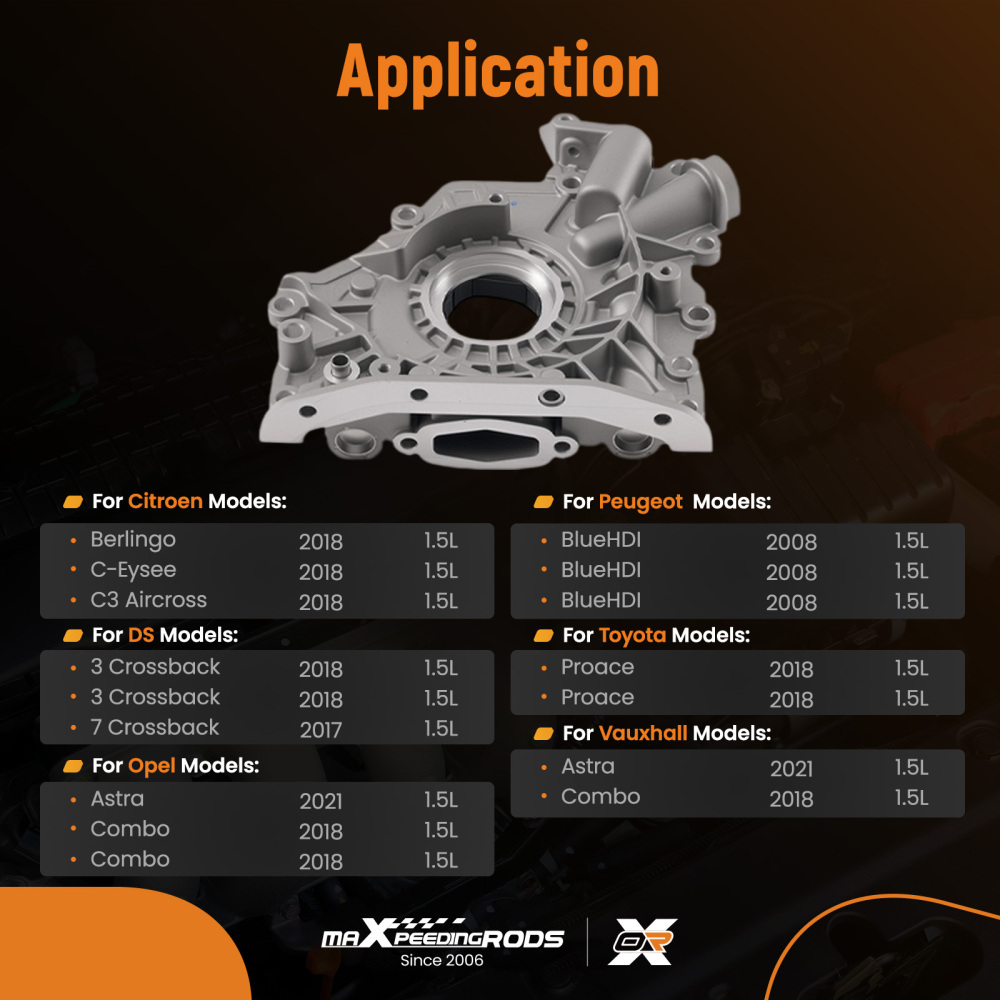 New 1.5 DIESEL Engine Oil Pump for DS3 DS7 Crossback 1.5 BlueHDi 17-23 2308005
