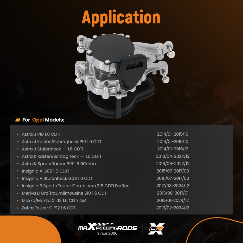 Oil Vacuum Pump compatible for Opel Insignia B Grand Sport 1.6 CDTi 2017-2024 55509127