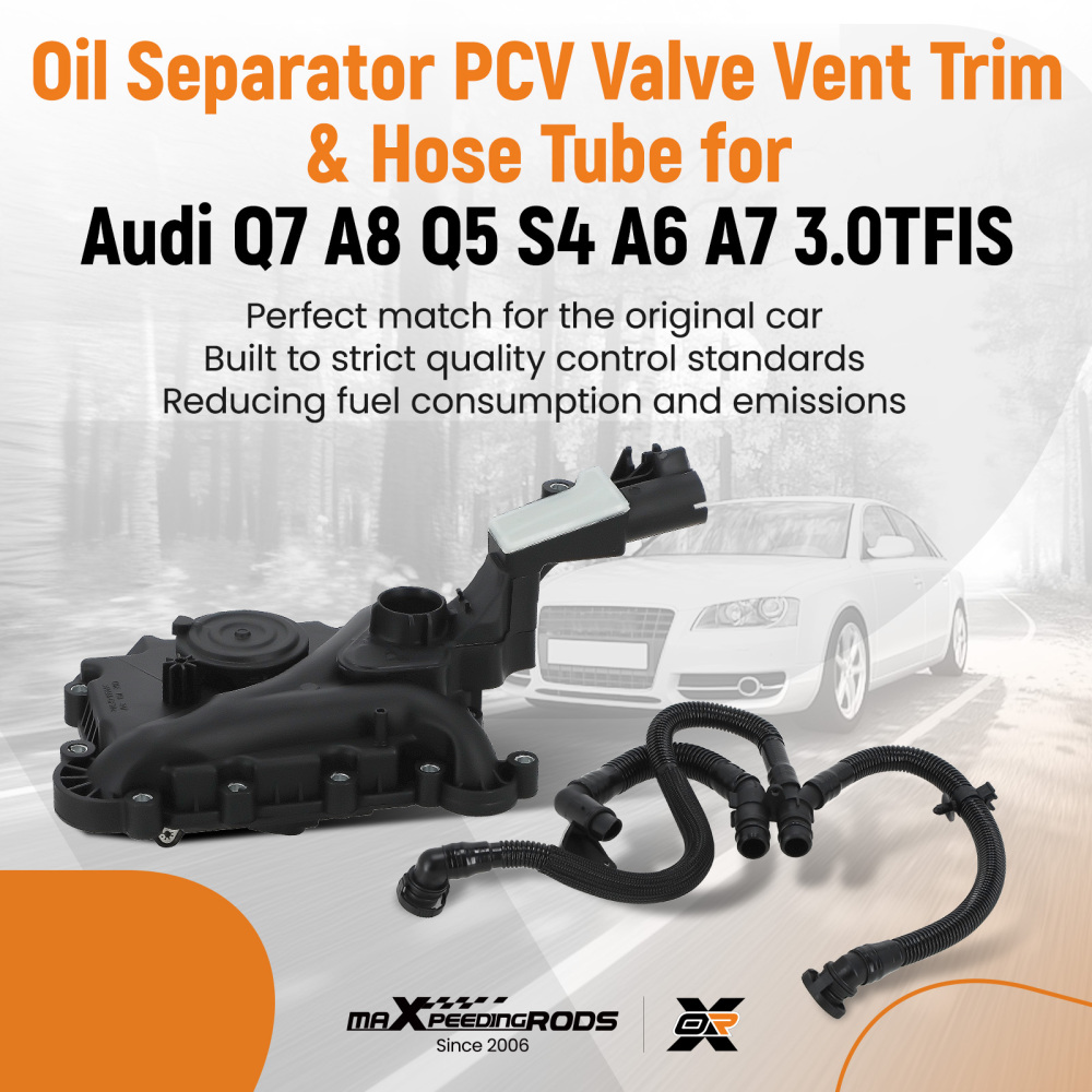 Oil Separator PCV Valve Vent W/Tube compatible for Audi 06E103547AB 06E103547S 06E103547H