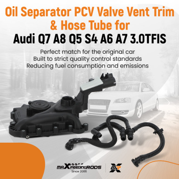 Oil Separator PCV Valve Vent W/Tube compatible for Audi 06E103547AB 06E103547S 06E103547H