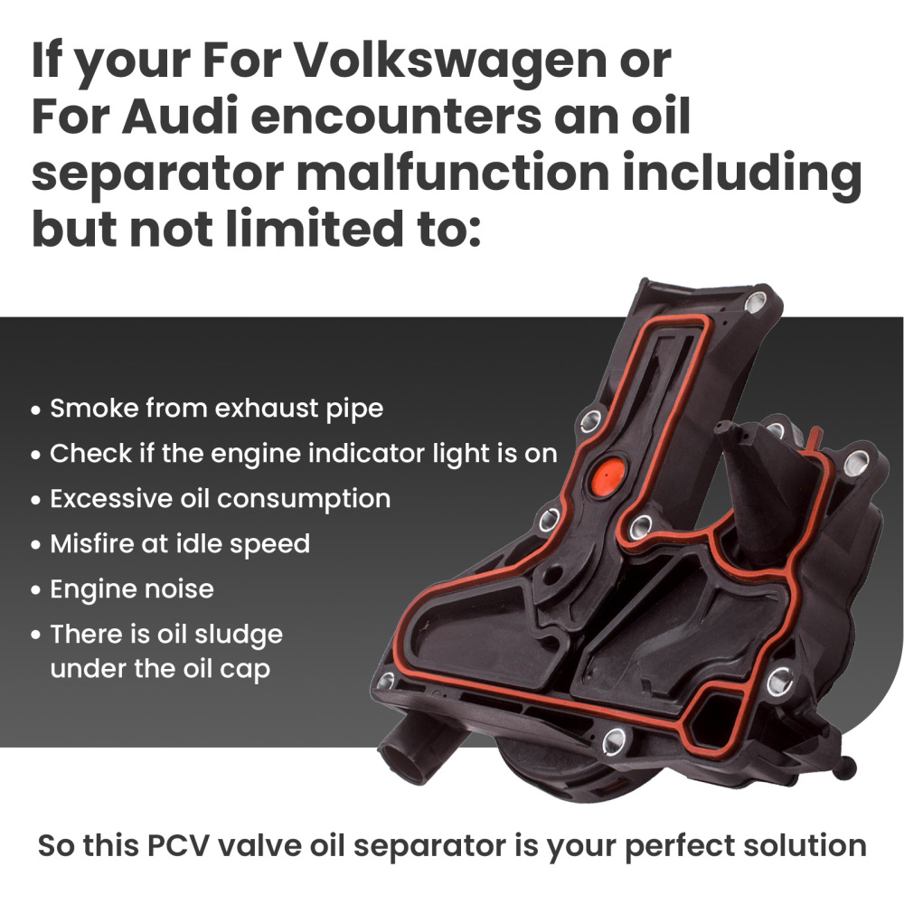 For Volkswage Scirocco 2.0TSI 147KW Oil Separator PCV Valve Assembly with hoses