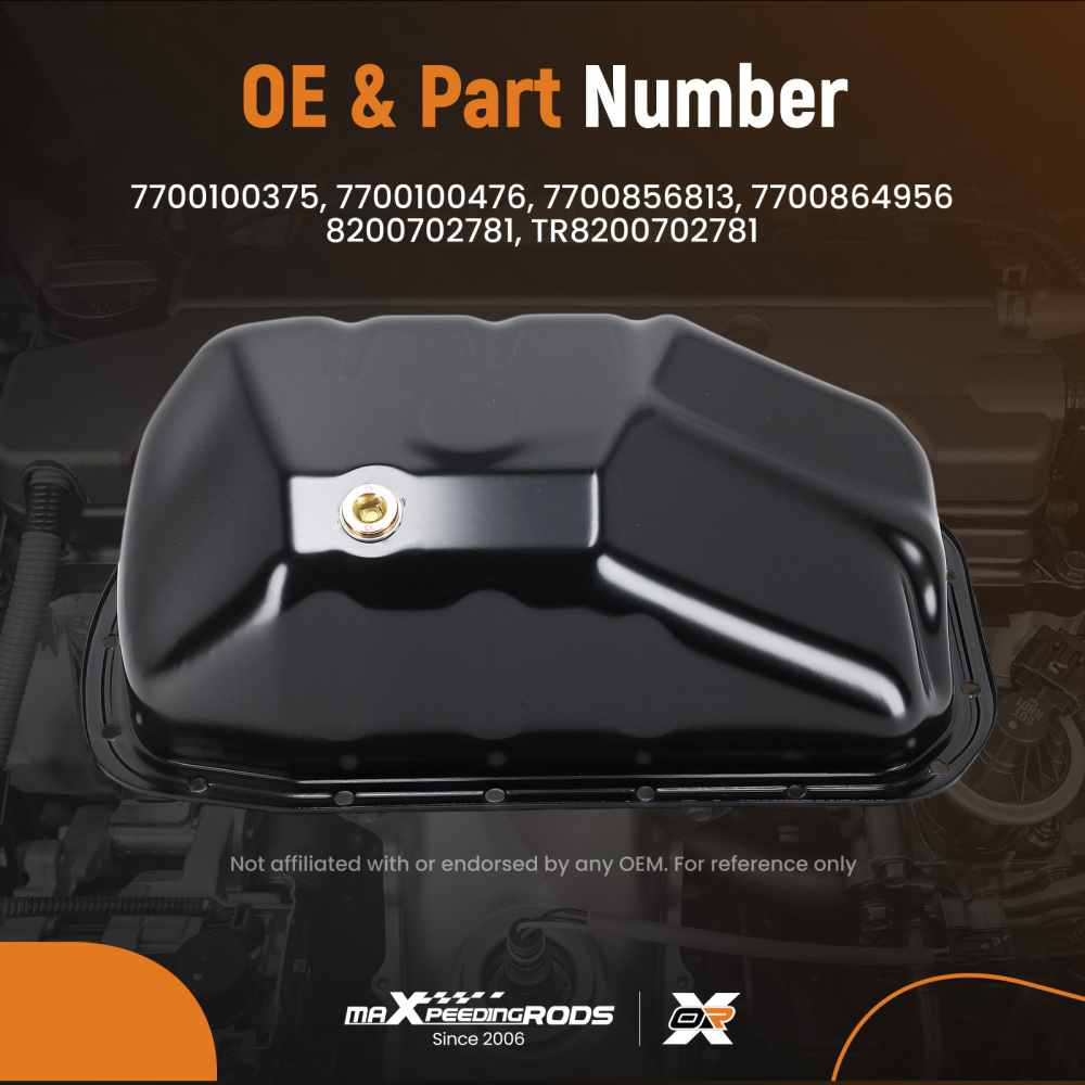 Engine Oil Pan compatible for Dacia Logan MCV MK II 2013-2019 8200702781 Steel