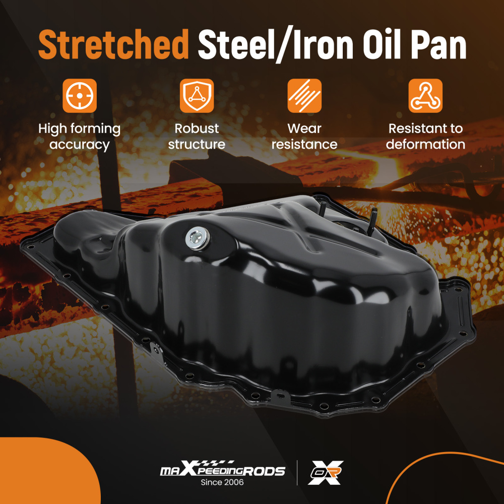 New Steel Engine Oil Sump Pan compatible for Audi A4 A5 A6 A7 A8 Q5 Q7 1.8 2.0 TFSI 09-19