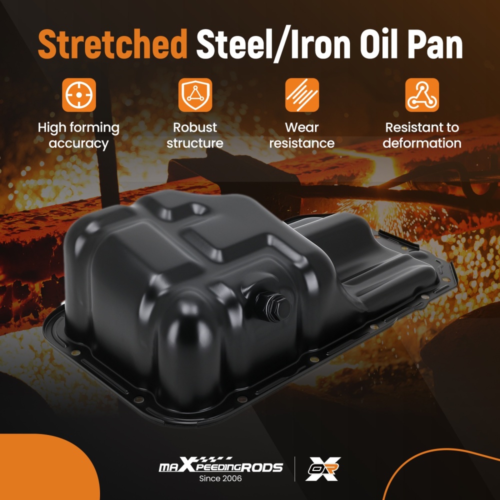 Oil Pan Steel compatible for Mazda 2 3 Hatchback Saloon 1.3 1.5 1.6 MZR MZ-CD Direct Fit