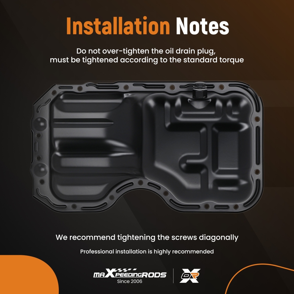 Oil Pan Steel compatible for Mazda 2 3 Hatchback Saloon 1.3 1.5 1.6 MZR MZ-CD Direct Fit