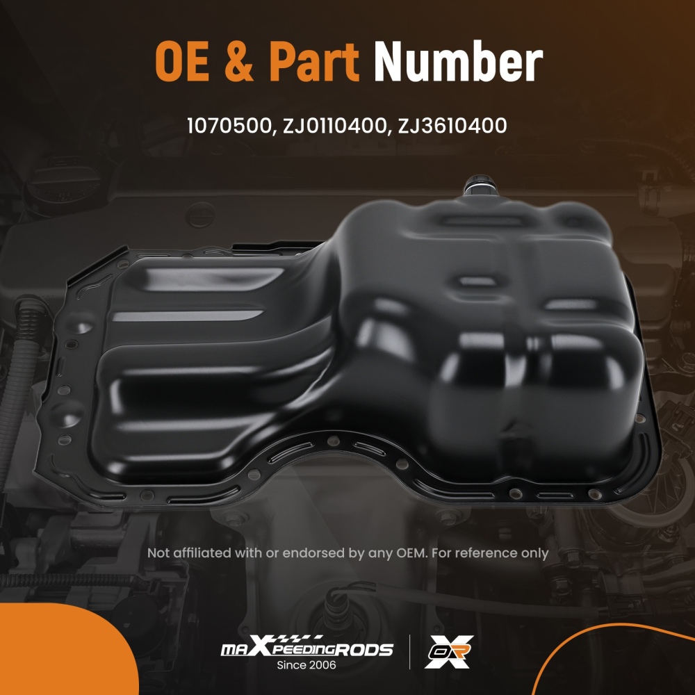 Oil Pan Steel compatible for Mazda 2 3 Hatchback Saloon 1.3 1.5 1.6 MZR MZ-CD Direct Fit