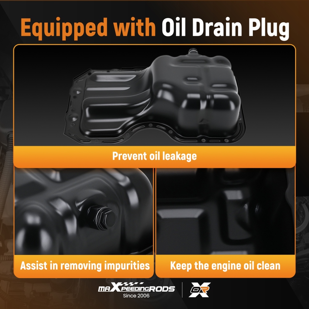 Oil Pan Steel compatible for Mazda 2 3 Hatchback Saloon 1.3 1.5 1.6 MZR MZ-CD Direct Fit