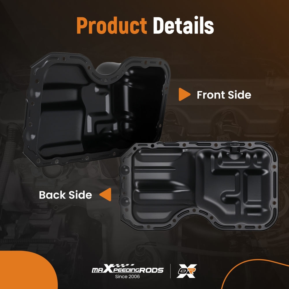 Oil Pan Steel compatible for Mazda 2 3 Hatchback Saloon 1.3 1.5 1.6 MZR MZ-CD Direct Fit