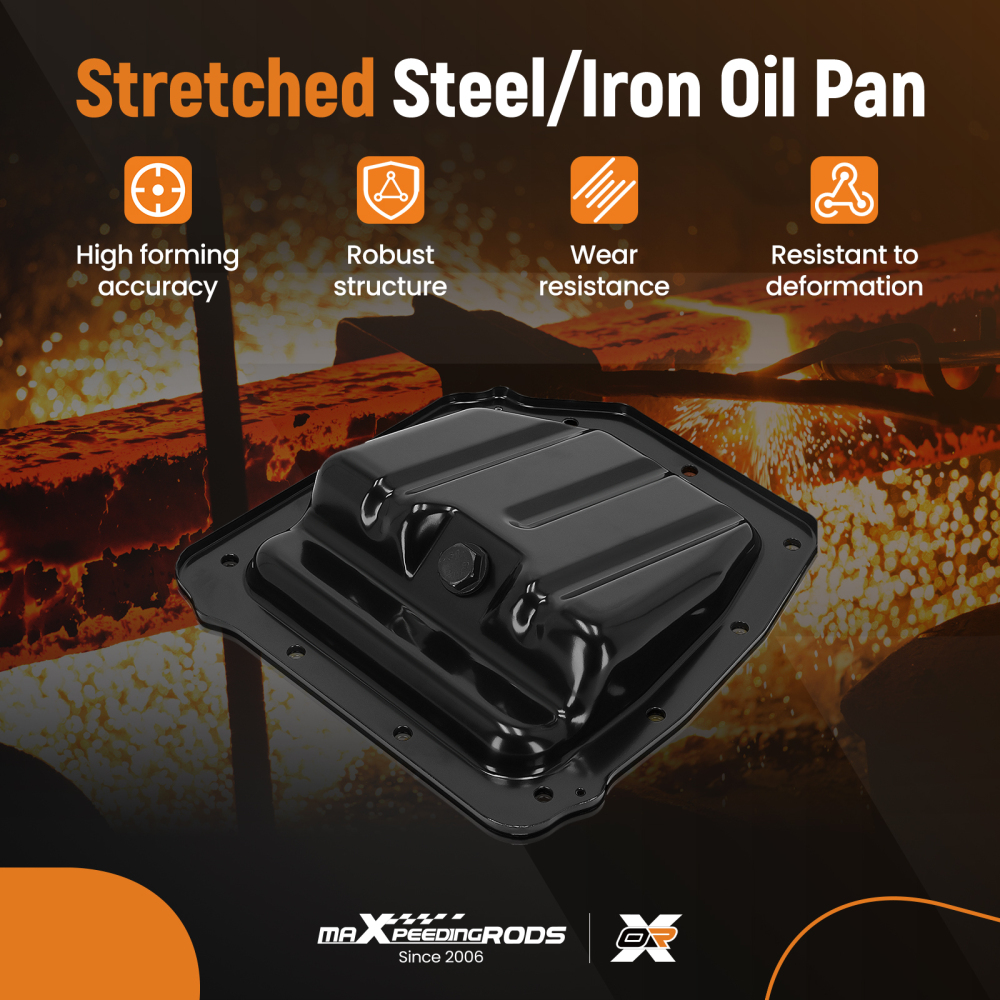 Oil Pan Steel Direct compatible for Hyundai Accent Veloster compatible for Kia Rio Soul l4 1.6