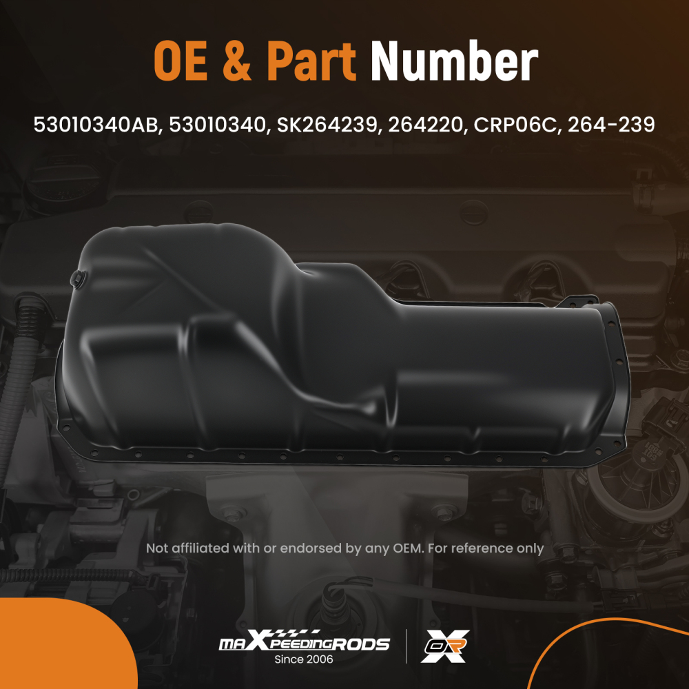Coppa Olio Motore compatibile per Jeep Grand Cherokee TJ Wrangler 4.0L 1999-2006 53010340AB