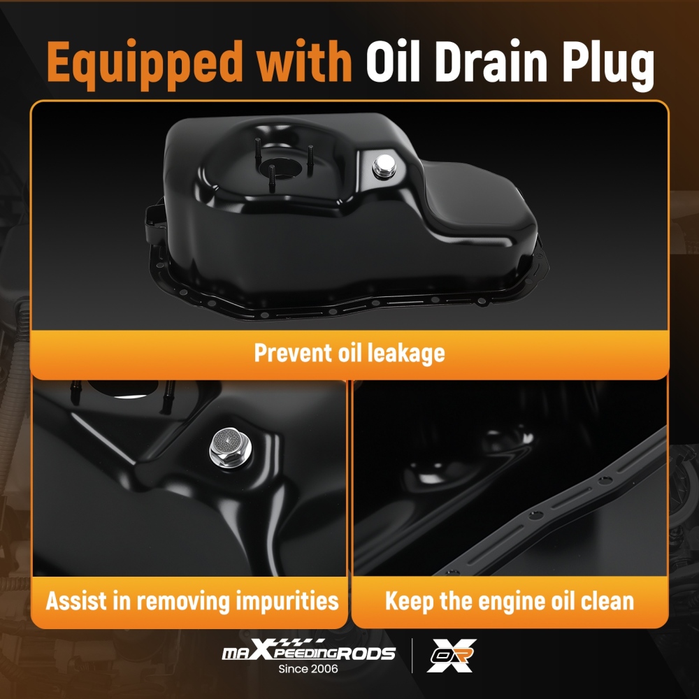 Oil Pan Steel compatible for Audi A1 A3 compatible for Seat Ibiza Leon compatible for Skoda Fabia Octavia compatible for VW Golf 1.2 TSI