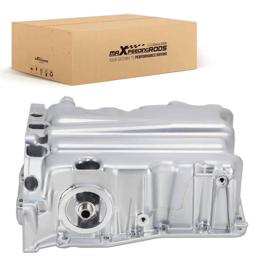 Aluminum oil pan silver 04C103603D compatible for Seat Mii KE1 KF1 compatible for Skoda Citigo NF1 compatible for VW UP!