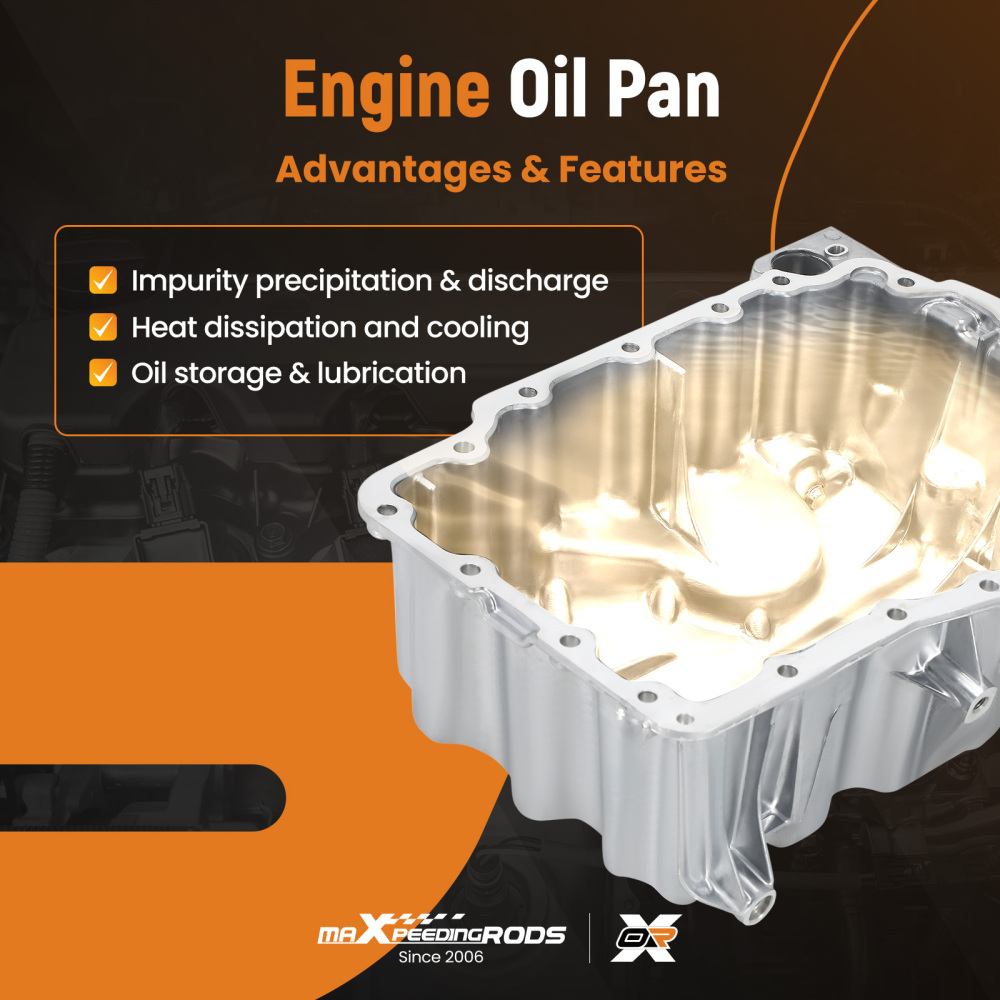 Aluminum oil pan silver 04C103603D compatible for Seat Mii KE1 KF1 compatible for Skoda Citigo NF1 compatible for VW UP!