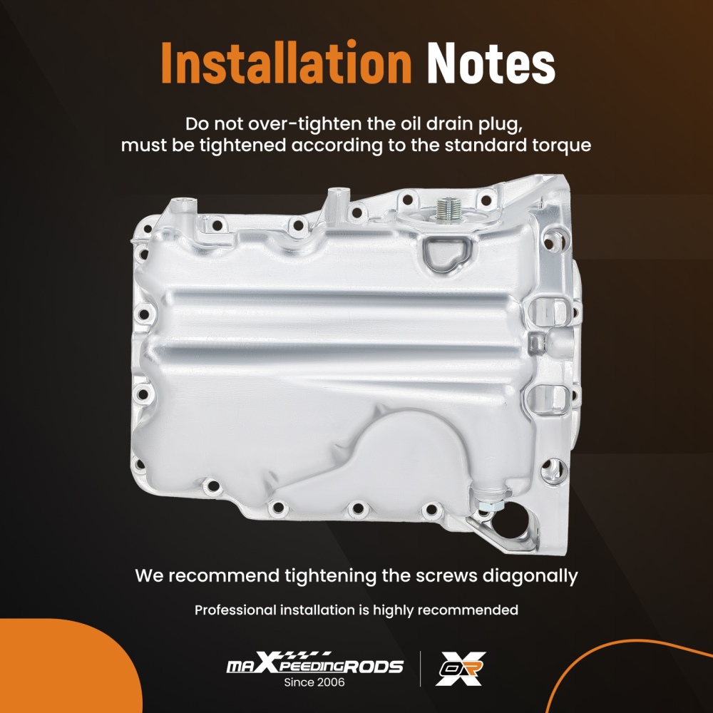 Aluminum oil pan silver 04C103603D compatible for Seat Mii KE1 KF1 compatible for Skoda Citigo NF1 compatible for VW UP!