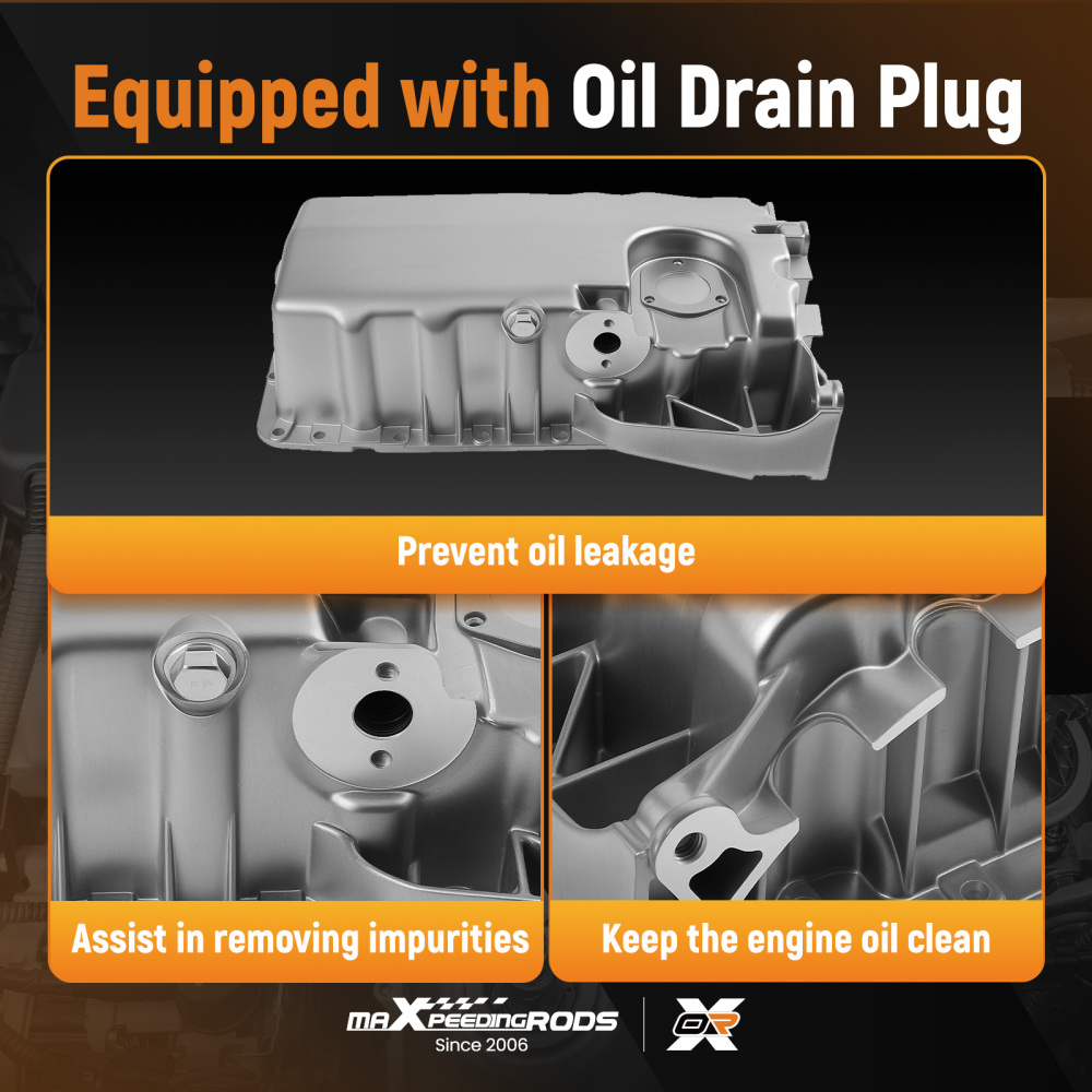 Aluminium Oil Sump Pan compatible for VW Golf Jetta compatible for Audi TT 1.8L 2000-2007 264-702