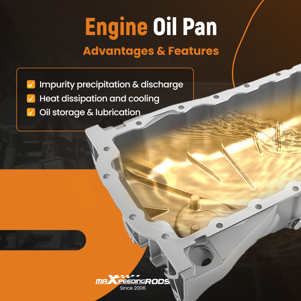 Aluminium Oil Sump Pan compatible for VW Golf Jetta compatible for Audi TT 1.8L 2000-2007 264-702