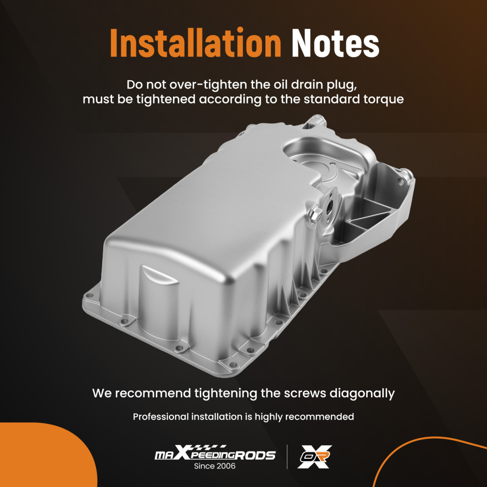 Aluminium Oil Sump Pan compatible for VW Golf Jetta compatible for Audi TT 1.8L 2000-2007 264-702