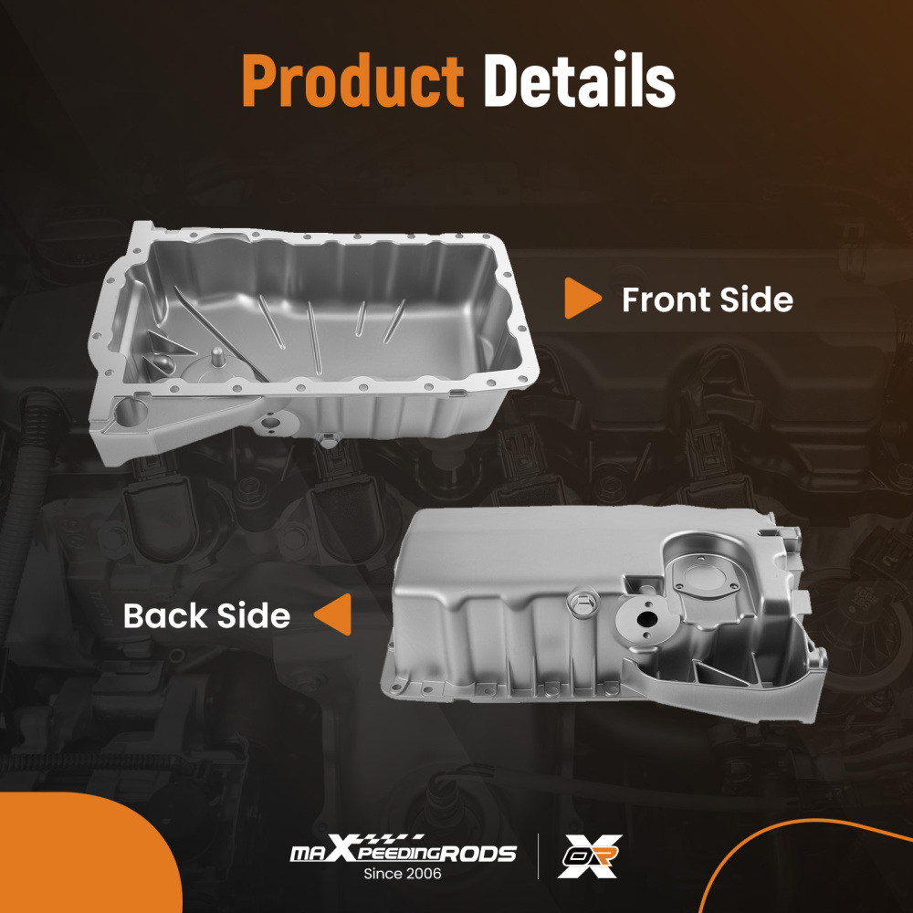 Aluminium Oil Sump Pan compatible for VW Golf Jetta compatible for Audi TT 1.8L 2000-2007 264-702