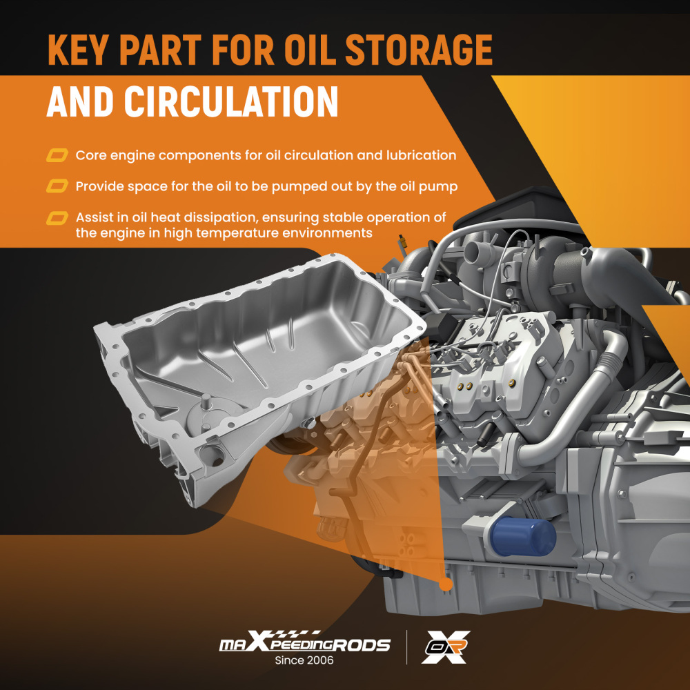 Aluminium Oil Sump Pan compatible for VW Golf Jetta compatible for Audi TT 1.8L 2000-2007 264-702