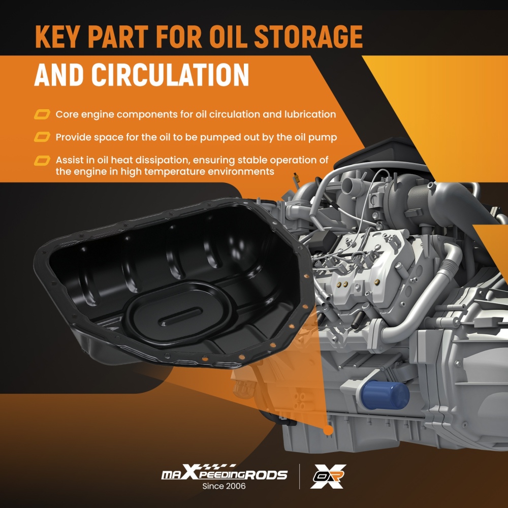 Engine Oil Assembly compatible for Lexus GS300 IS300 3.0L 1998-2005 12102-46040 Steel Fit