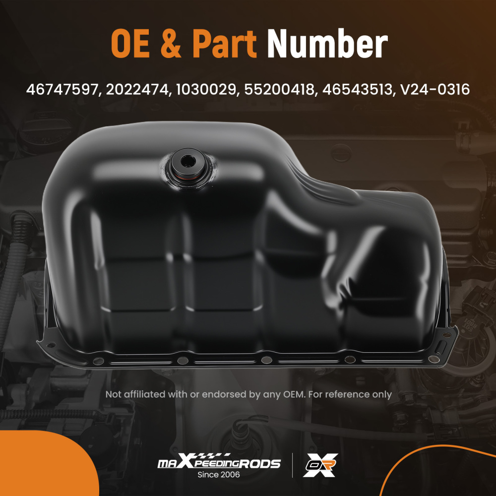 Engine Oil Sump Pan compatible for Fiat 500 C 312 1.2 51kW 2009-2015 V24-0316