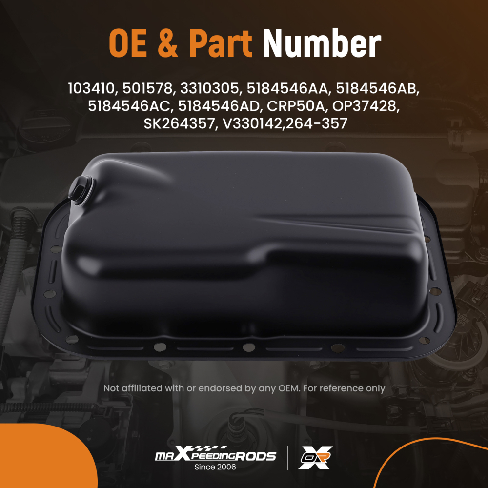 Lower Engine Oil Pan compatible for Chrysler 300 3.6L 11-16 compatible for Dodge Challenger Charger 3.6L