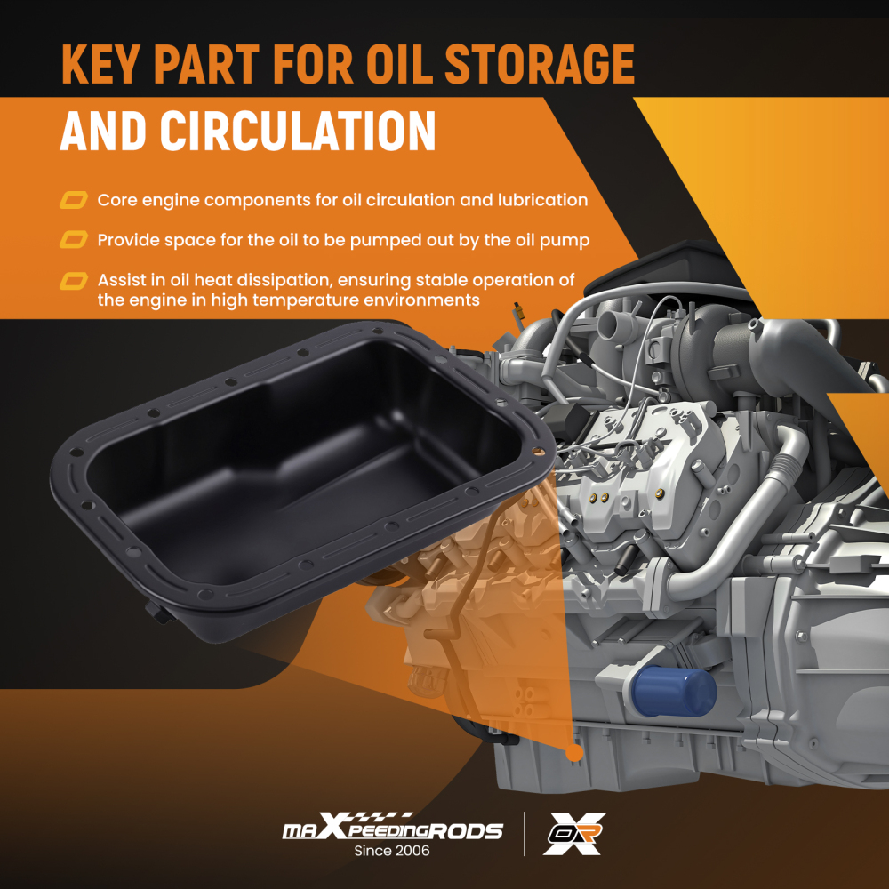 Lower Engine Oil Pan compatible for Chrysler 300 3.6L 11-16 compatible for Dodge Challenger Charger 3.6L