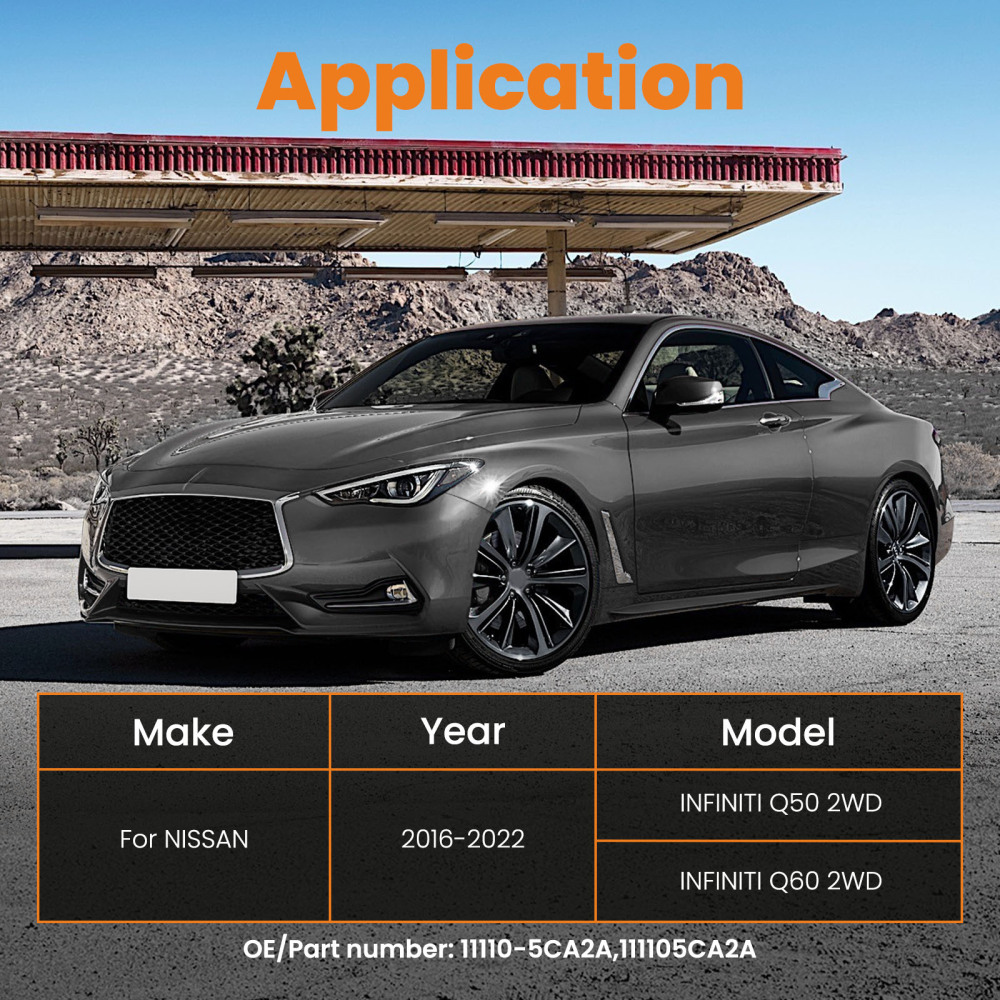 New Engine Oil Pan Lower compatible for Infiniti Q50 Q60 2017-2022 3.0L V6 RWD 111105CA2A