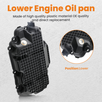 Engine Oil Pan Fit ForInfiniti Q50 Q60 3.0L 2016-2022 11110-5CB2B 11110-5CB1B