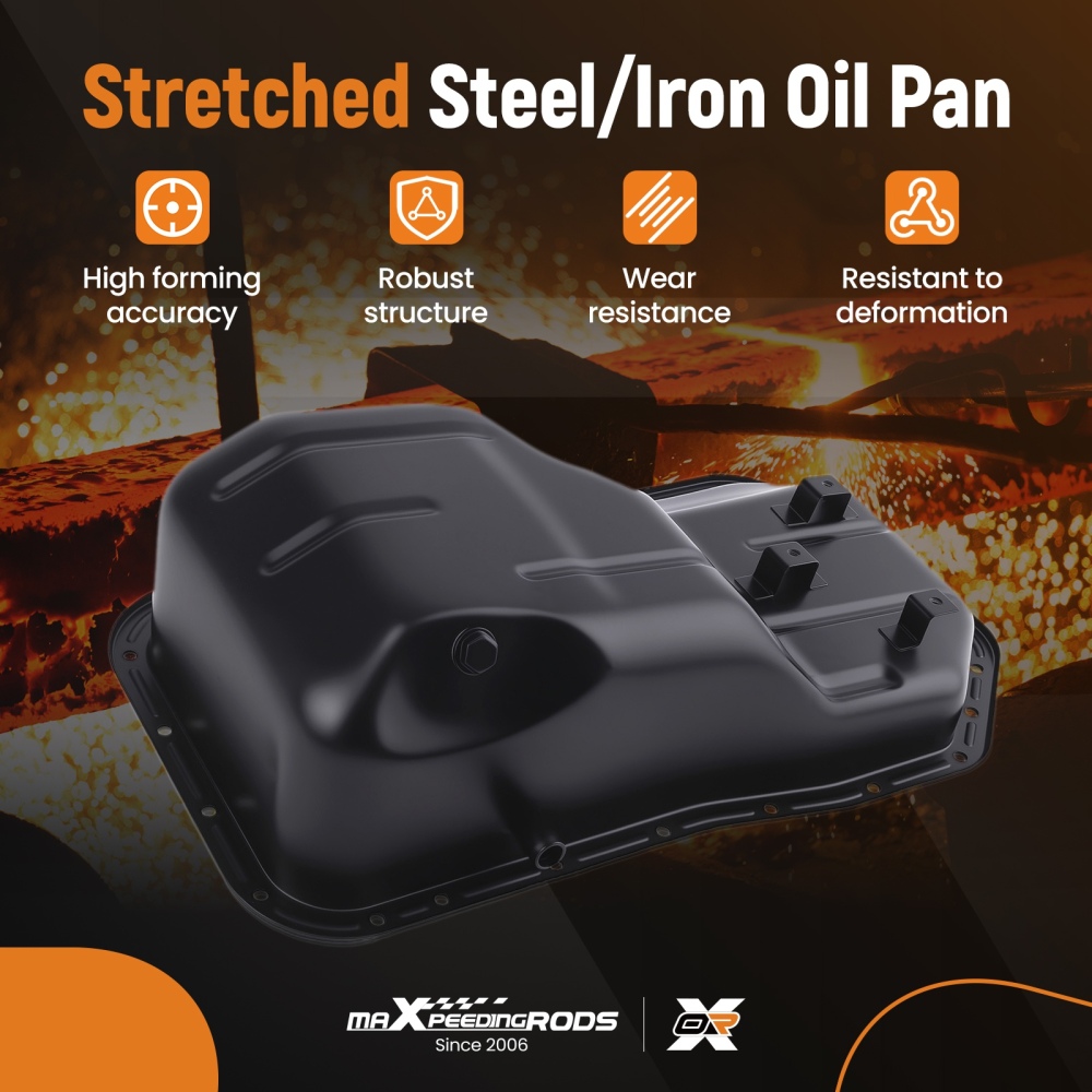 Engine Oil Pan Assembly compatible for Mitsubishi L200 2.5 Diesel MD328017 96-07 Black