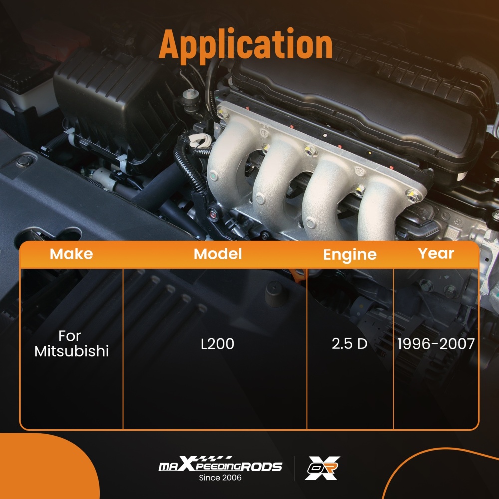 Engine Oil Pan Assembly compatible for Mitsubishi L200 2.5 Diesel MD328017 96-07 Black