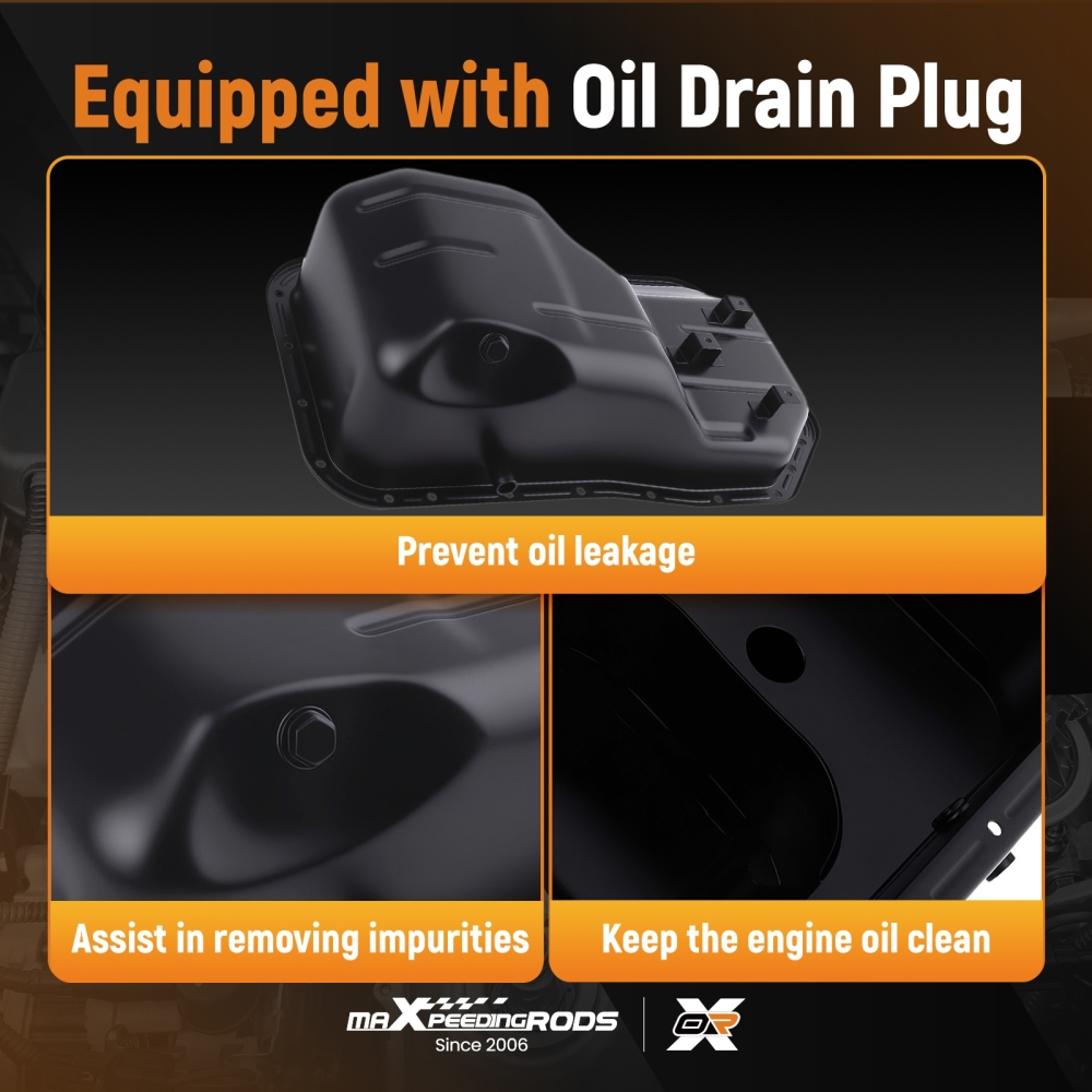 Engine Oil Pan Assembly compatible for Mitsubishi L200 2.5 Diesel MD328017 96-07 Black