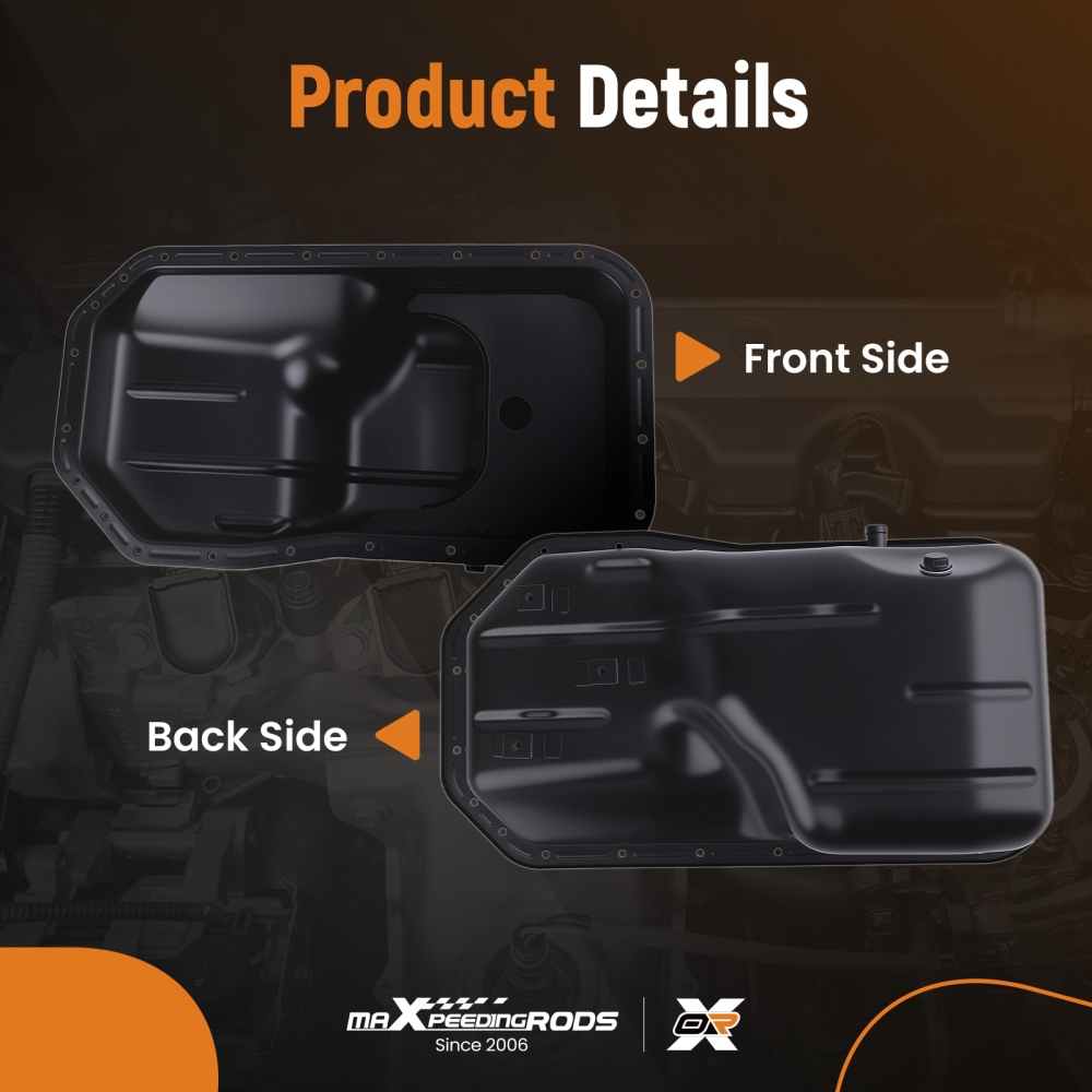 Engine Oil Pan Assembly compatible for Mitsubishi L200 2.5 Diesel MD328017 96-07 Black