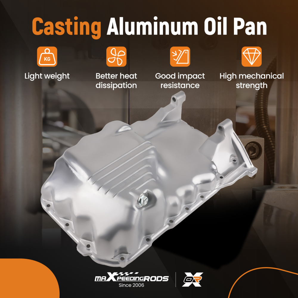 1x New Aluminum Engine Oil Pan compatible for Acura CL 3.0L 1997-1999 11200-P8F-A00