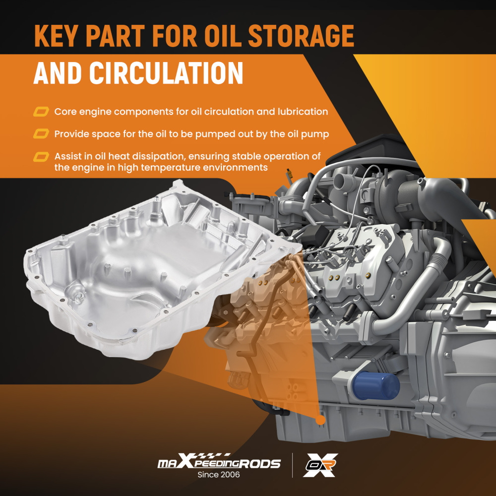 1x New Aluminum Engine Oil Pan compatible for Acura CL 3.0L 1997-1999 11200-P8F-A00