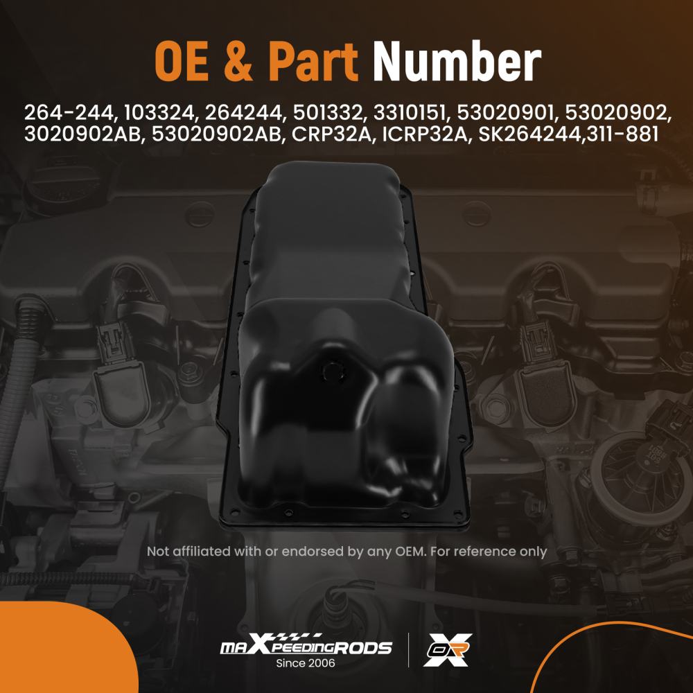 Engine Oil Collection Assembly compatible for Ram 1500 V8 4.7L 2011-2013 264-244 Steel