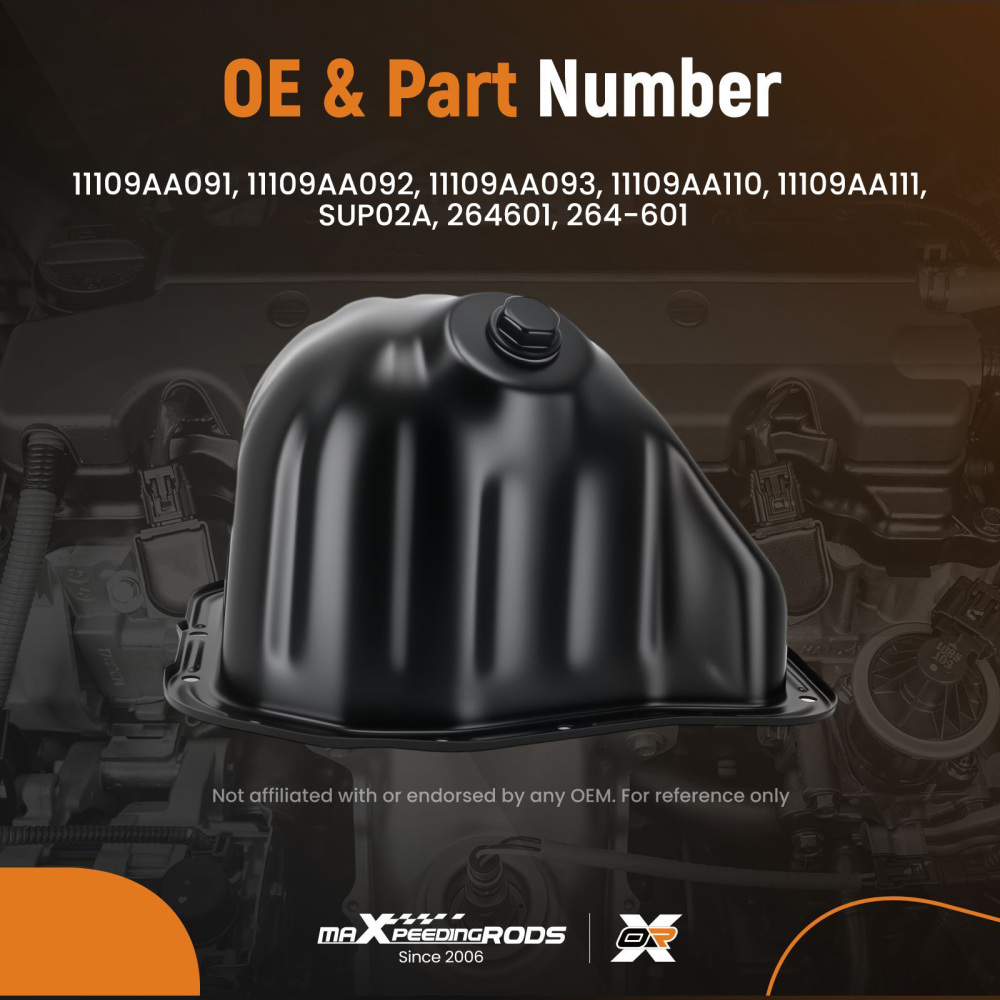 1x New Engine Oil Pan compatible for Subaru Baja compatible for Forester Legacy 2.5L 2000-2005 11109AA110
