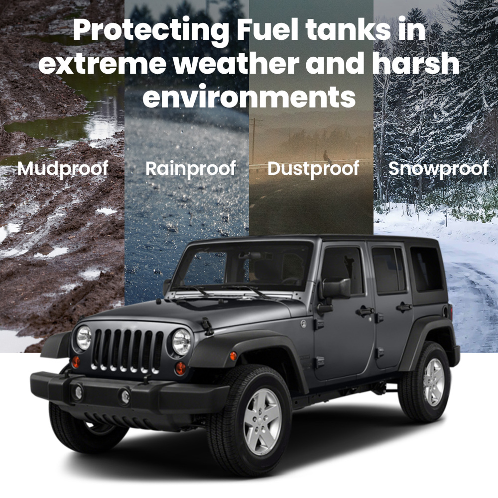 Steel Gas Tank Skid Plate Fits For 07-18 compatible for Jeep Wrangler JK 4WD 2-Door Black