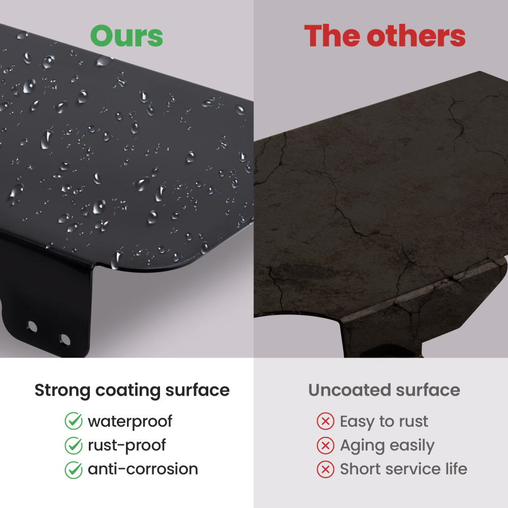 Steel Gas Tank Skid Plate Fits For 07-18 compatible for Jeep Wrangler JK 4WD 2-Door Black