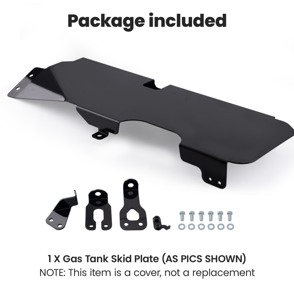 Steel Gas Tank Skid Plate Fits For 07-18 compatible for Jeep Wrangler JK 4WD 2-Door Black