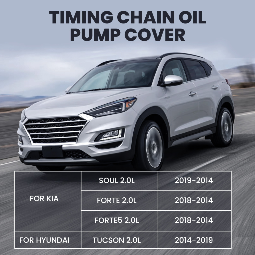 Timing Chain Cover Oil Pump For 2019-2014 compatible for Kia Soul 2.0L 213502E310, 213502E330