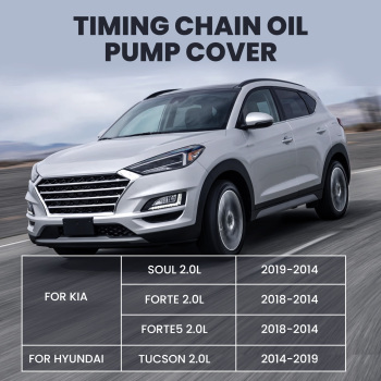 Timing Chain Cover Oil Pump For 2019-2014 compatible for Kia Soul 2.0L 213502E310, 213502E330