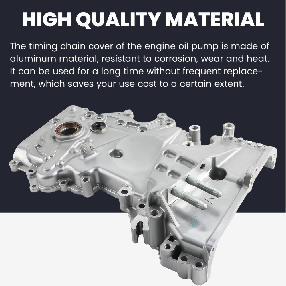 Timing Chain Cover Oil Pump For 2019-2014 compatible for Kia Soul 2.0L 213502E310, 213502E330
