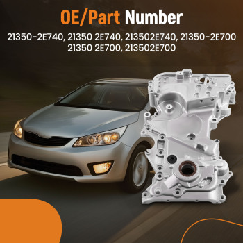 Engine Oil Pump Timing Chain Cover For 2017-20 compatible for Hyundai Elantra 2.0L21350-2E740