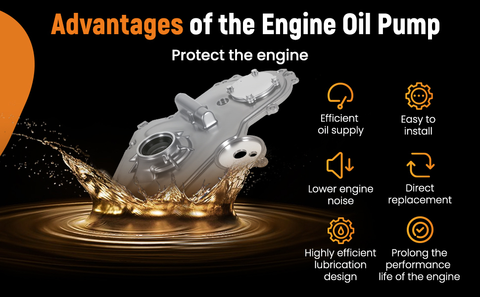 Engine Oil Pump compatible for Chevrolet Equinox GMC Terrain 2.4L 2010-2017 90537914 M349