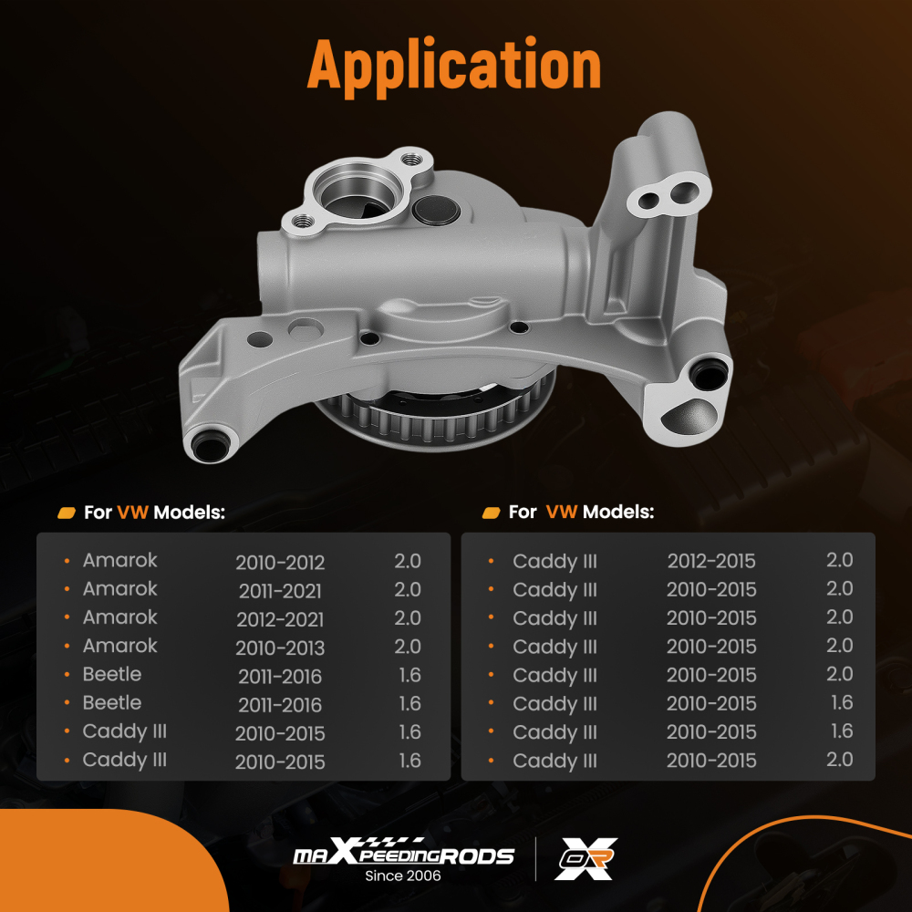 Engine Oil Pump compatible for VW Golf 5/6 Transporter Passat B6 B7 1.6 2.0 TDI 03L115105B