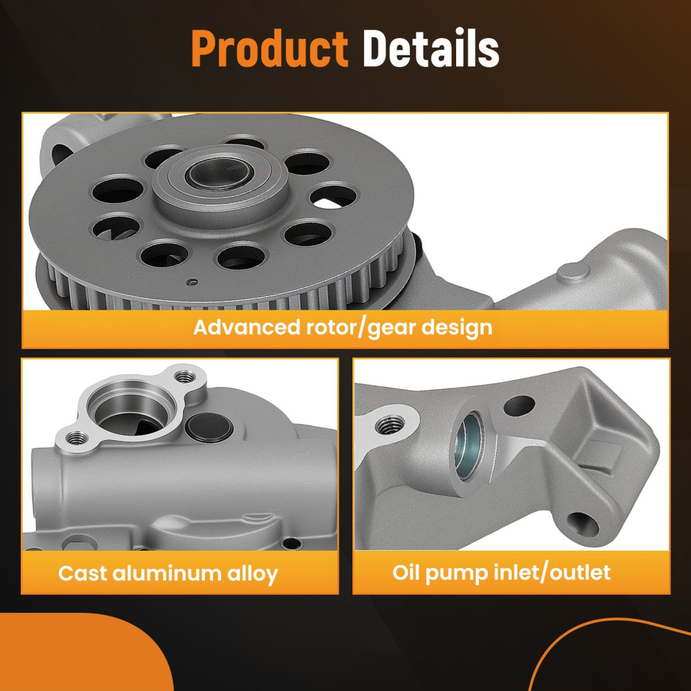 Engine Oil Pump compatible for VW Golf 5/6 Transporter Passat B6 B7 1.6 2.0 TDI 03L115105B